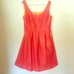 Fit & flare coral swing dress Jones Studio